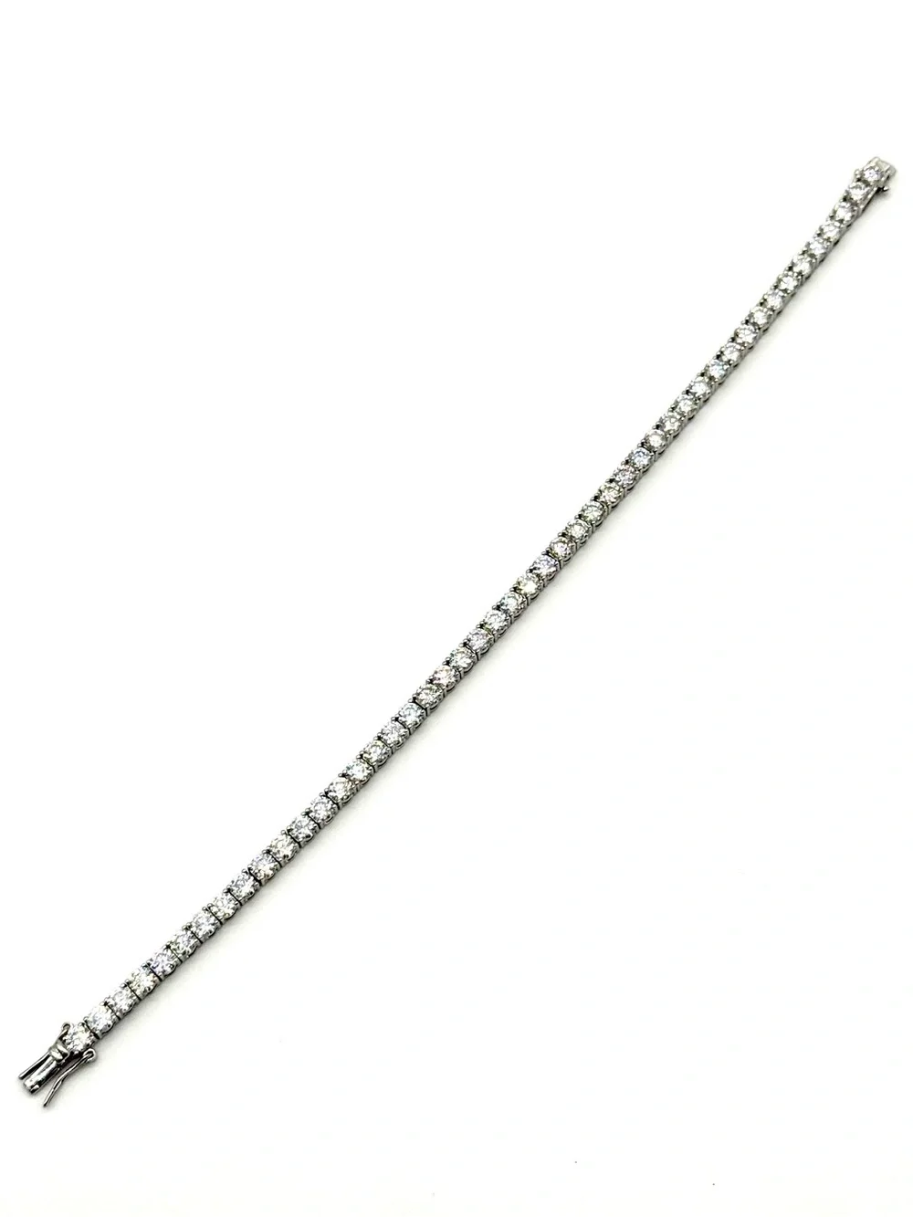 925 Silver, 13.5CTW Moissanite Tennis Bracelet - 7.5
